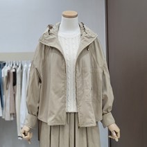 시에로 (MBERSIE)SKF02M_SET 후드넥 셔츠형 크롭 점퍼 - SJ3JPF02M