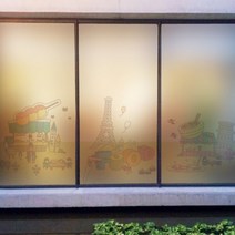 ik541 분식나라 유리문시트지.꾸밈, C타입-면