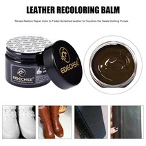 자동차 복원 가죽 리컬러링 밤 리뉴얼 복원 수리 색상 긁힌 소파용 카시트 의류 지갑 1.7 Oz, 02 Brown