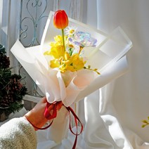 특별한 날 홀로그램 오로라 장미 프리지아 망고 튤립 LED 졸업 입학 생일 축하꽃다발, 2반짝반짝