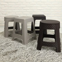 리빙패밀리 라탄의자 플라스틱의자 인테리어의자, 원형라탄의자 그레이