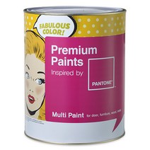 친환경 수성페인트 팬톤 멀티페인트 무광 1L 방문, W-4 아이보리 화이트