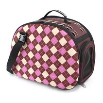 애완동물 이동가방 45x31x33 사이즈 애견가방 한계중량 6kg, 핑크다이아몬드