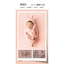 신생아 본아트 토끼 띠 테마 의상 소품 세트 성장 사진 촬영 스냅 셀프 스튜디오 컨셉 아기, 풀세트