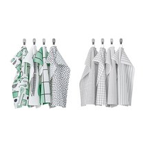 이케아 쉐프 행주 티타월 4P 세트 45x60cm 린니그 RINNIG, 1set