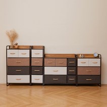 레보떼 패브릭 틈새 와이드 수납장 서랍장 2단 3단 4단, 와이드 2단 5칸 서랍장