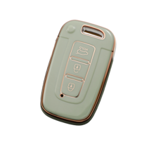 굿카굿즈 현대 기아 3버튼 골드라인 키케이스, 민트그린