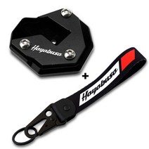 바이크 용품 오토바이 용품 부품 스즈키 hayabusa gsx1300r gsx 1300r 2008-2021 2020 오토바이 액세서리 cnc 사이드 스탠드 킥스탠드 확장 패드, gold-hayabusa, 1개