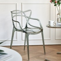 카르텔마스터체어 미드센츄리의자 정원 투명 플라스틱 카페 파이프 카페 스터디 넓은, 09.매트 화이트