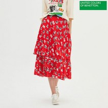 베네통 베네통 카메라 레이어 스커트 BASK05041_RD