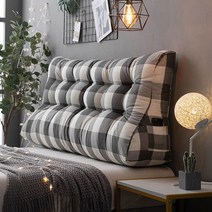 YnJ 침대 헤드쿠션 허리 등받이 대형 삼각 등쿠션, 21.길이 200x높이 60x두께 30cm  +흑백 그