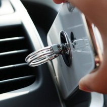 (카핑거링) 차량용 핸드폰 거치대 스마트링 송풍구 거치대 홀더 아이폰핑거링, 블랙