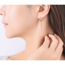 로이드 여성미 듬뿍 14k 18k 큐빅 드레스 드롭 골드 귀걸이 LOSJ2048G=동아백화점 수성점