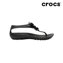 [크록스(CROCS)] [크록스] 여성 세레나 엠벨리쉬 플립 블랙 205600-060