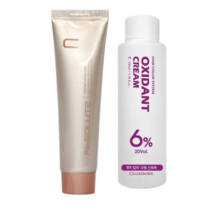 에비뉴쉬에뜨 앱솔루트 컬러링 크림 염색제 120g + 산화제 100ml, 자연은회색, 6세트