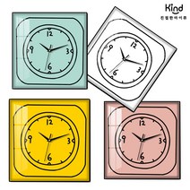 친절한마이쮸 손글씨 레트로 벽시계 무소음 거실 디자인 벽걸이 인테리어벽시계, 화이트