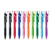 유니 제트스트림 단색 볼펜 혼합색상, 단색볼펜 0.7mm 혼합 10개(흑2컬러별1)-