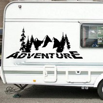 캠핑 냉장고 휴대용 차량용 차박 낚시 camper rv adventure mountain wall decal for jeep 자동차 여행 카 트럭 자연 나무 스티커 비닐 자동, 100cm너비x42cm높이, 연한 초록색