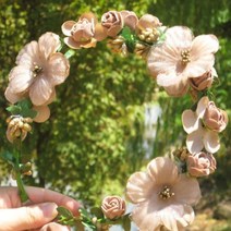 조화화관 결혼식화관 꽃 화관 카라 부케 돌촬영 웨딩촬영 베일 소품, 상품선택, 화이트