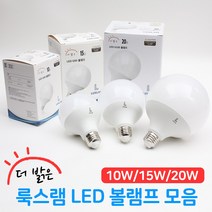 더밝은 룩스램 LED 볼램프 볼전구 G80 G95 G120 10W 15W 20W 주백색, 룩스램 LED G120볼램프, 주백색(아이보리빛)