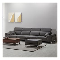 [에넥스] [6인용]DONO 슈렁큰 천연면피 통가죽 소파, 색상:카멜브라운