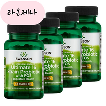 스완슨 얼티미트 16 스트레인 프로바이오틱 FOS 베지 DR캡 60개입 x 4개, 60정