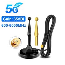 3G 4G 5G 안테나 35dBi 600-6000Mhz SMA Male 2.4G Wifi GSM GPRS 모뎀 라우터 용 마그네틱 마운트, 한개옵션0