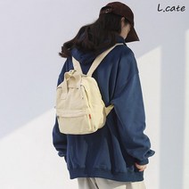 엘케이트 엘케이트 여자 백팩 LJI066 무지 캔버스 학생 데일리 가방