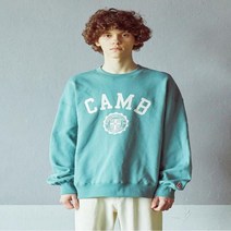 헤지스 그린 캠브리지 로고 맨투맨 티셔츠 HZTS1D853E2