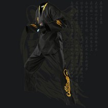 남성용 드래곤 자수 무술 운동 도 기 태권도 니폼 주짓수 Bjj 코튼 슈트