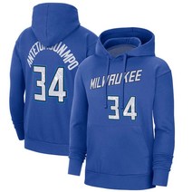 밀워키 벅스 34 NBA 야니스 아데토쿤보 후드 티 농구 빅사이즈 커플 스웻 셔츠 슈팅 져지 웜업 저지 복