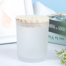 캔들만들기재료 캔들유리용기 소이캔들만들기 DIY양초 컵 환경 콩 유리 병 나무 뚜껑, 03 Transparent