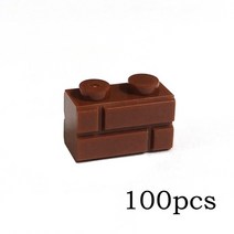 성인레고 중국 레고 커스텀 키링 Diy 빌딩 블록 벽 피규어 벽돌 1x2 점 50100pcs 교육 크기 98283과 호환 가능, 커피 100개