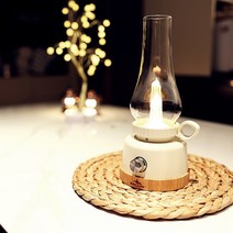 살반 호롱불 감성 랜턴 충전식 LED, 충전지2개포함