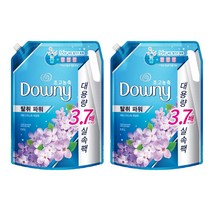 다우니 초고농축 섬유유연제 레몬그라스와 달콤한 라일락 향 리필, 2.6L, 2개