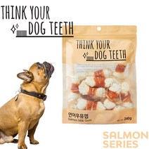 THINK TOUR DOG 소고기 연어 오리 치킨 딩고 우유껌, 1개, 연어 딩고 우유껌 15p