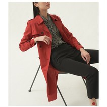 올리비아로렌 / 간절기 트렌치코트 VOBEBXX8161 / 애플아울렛 ( 베이지 블랙 )