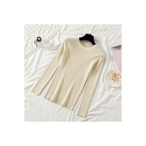 LJSXLS 가을 겨울 기본 니트 탑스 O 넥 풀오버 스웨터 핑크 긴 소매 패션 슬림 니트집업 봄 라운드니트 여름 반집업니트