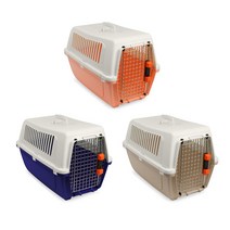 동동이네 고양이 이동장 베르가모 60 하드캐리어 켄넬 간편조립 안전잠금장치 견고한 고양이 이동장 케이지, 모카