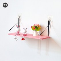 북유럽 목재 벽걸이 선반 거실 장식 디스플레이 스탠드 집 벽 침실 스토리지, [09] pink 40cm