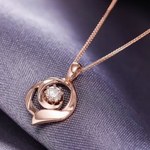 준쥬얼리 14K/18K 벨벳로즈 1부 다이아 목걸이
