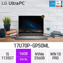 [오늘출발] LG전자 울트라PC 17U70P-GP50ML 17인치 대학생 인강용 문서작업 가벼운 초경량 휴대용 재택근무 기업용 저렴한 비즈니스북, Win10 Pro, 16GB, 256GB