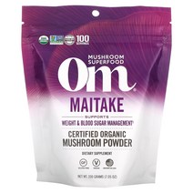 Om Mushrooms 유기농 인증 버섯 분말 잎새버섯 200g(7.05oz)