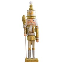 SJSHOP 호두 까기 인형 군인 42cm 장식용 나무 호두 까기 인형 장식품 어린이 어린이 휴가 선물, 목재, 금