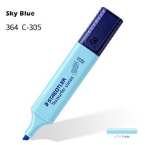 마카롱유성색연필 1pcs STAEDTLER 파스텔 컬러 형광펜 1-5mm 라인 빈티지 마커 라이너 하이라이트 종이 팩스 드로잉 사무실 학교 A6112, [03] Sky Blue