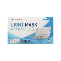 에스와이인더스트리 국내생산 라이트 마스크 화이트, 특대형 50매