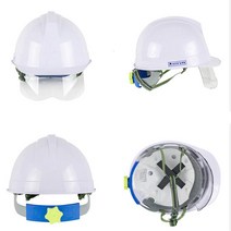 공사장 머리보호 보안경 일체형 안전모 외부충격 절연 낙하물 안전헬멧 경량, 1개