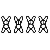 WebGrip 자전거 오토바이 고정 벨트 회사 홀더 휴대폰 마운트 크래들용 고무 밴드 드롭 배송, 4pcs Black
