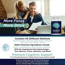 Brain Surge IQ - 기억력 집중력 및 집중력을 위한 뇌 보충제 - 포스파티딜세린 바코파 몬니에리 콜린, 02 4