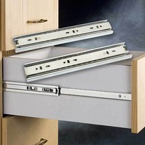 3단 볼레일 서랍장 싱크대 서랍 레일 교체 3단레일, 200mm (66836)